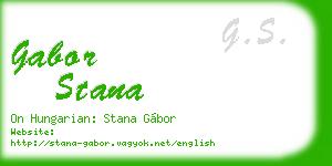 gabor stana business card